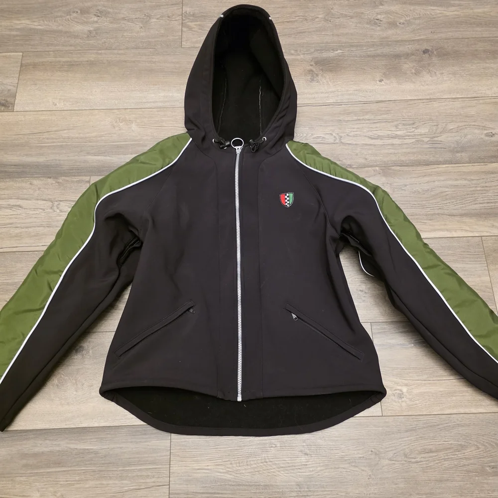 Corazzo Motorcycle Jacket Woman Large Armored Black Green Reflective Made USA - Picture 7 of 16